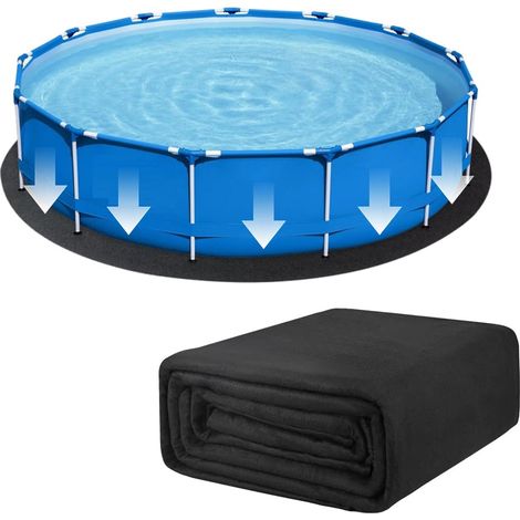 Tapis de piscine rond - Bâche de sol pour piscine - Tapis de piscine - Tapis de sol pliable - Tapis de sol rond pour jacuzzi (diamètre 305 cm) (1/5)