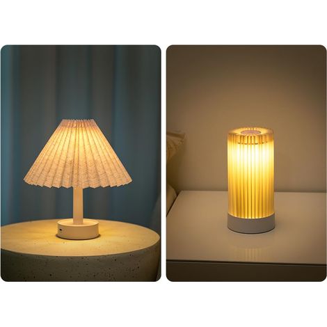 LED parapluie rechargeable en forme de petite lampe bureau, Lumière chaude Protection des yeux Lumière créative côté lit, 3 modes, durable Appuyez sur l'interrupteur pour régler la luminosité.