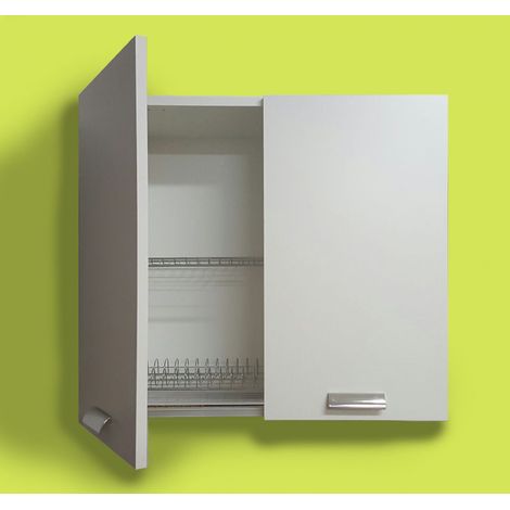 pensile da cucina con scolapiatti bianco - sky - 80 cm