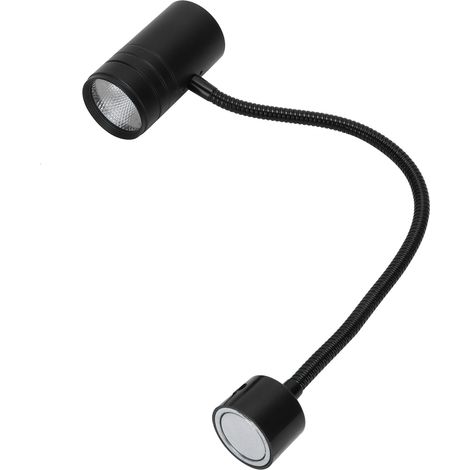 Lampe de travail LED 12 W à col de cygne flexible pour machine à coudre, base magnétique, prise UE 110-220 V (1/5)