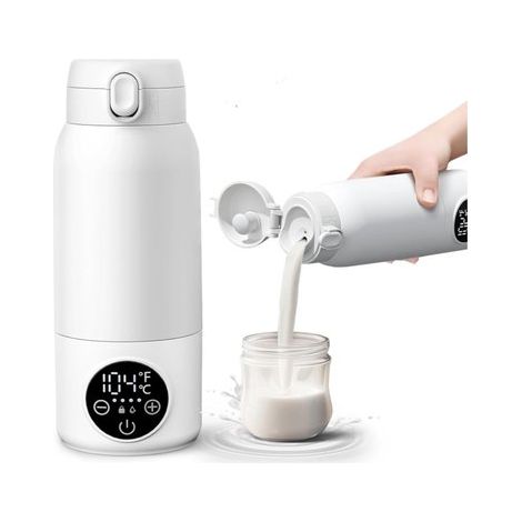 Kabelloser tragbarer Flaschenwärmer 500 ml Schnelles Erwärmen von Wasser oder Milch Tragbarer Flaschenwärmer mit konstanter Temperatur Temperatur (1/5)