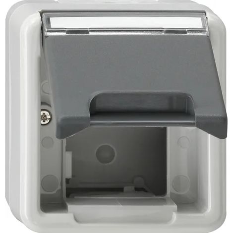 Gira Caja KD + BSF Bandejas Técn.comun. Estanco sup. Gris [026230], 0262 30