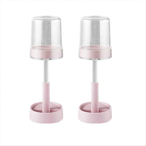 Porte-brosse à dents avec couvercle pour brosses à dents électriques, rose (1/5)