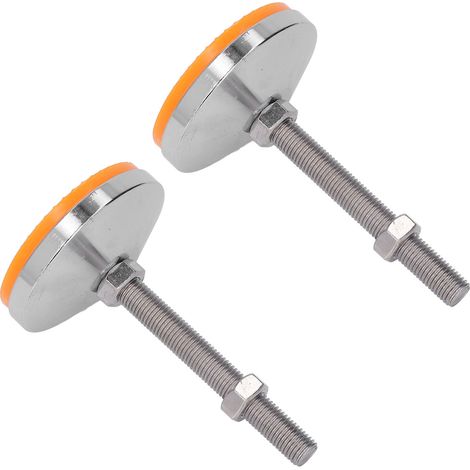 Lot de 2 pieds de meubles robustes, réglables et antidérapants, en caoutchouc TPU, dimensions D100 x M16 x 120