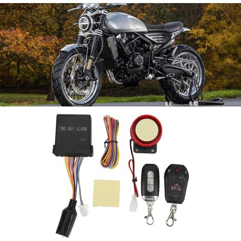 Universelle Alarm- und Diebstahlsicherung für Elektrofahrzeuge und Motorräder, 105-125 dB, mit automatischer Verriegelungs- und Entriegelungsfunktion (PKE) (mit integrierter Batterie) (1/5)