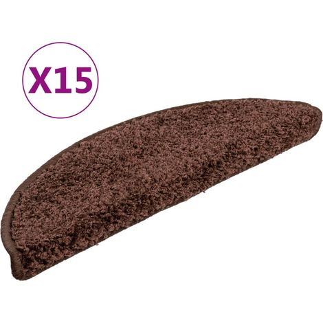 Maison Exclusive - Stufenmatten 15 Stk. 56x17x3 cm Braun Halbrund