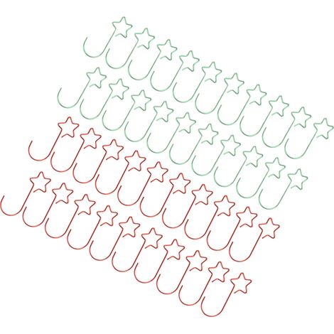 Lot de 40 crochets métalliques DIY étoile à 5 branches, décoration de Noël, crochet en fer en forme de S, pour suspension de fleurs et guirlandes festives. (1/5)
