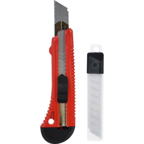 Taglierino in Plastica con Bloccalama e Set 5 Lame di Ricambio (1/4)