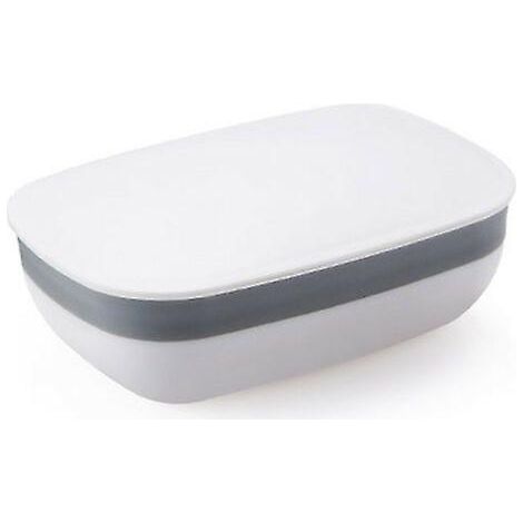 Porte-savon de voyage, support à savon, plateau à savon, égouttoir avec protection en éponge, joint étanche, portable, idéal pour la salle de bain, la douche et la salle de sport. (1/5)