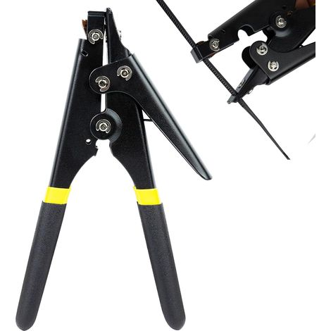 Pistola para bridas de nailon, compatible con cables de nailon de 2,3 a 9,5 mm, herramienta duradera de sujeción y corte, para bridas de nailon (1/5)