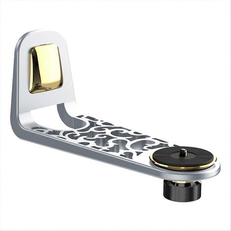 Robuste Wandhalterung für Projektoren, aus Aluminiumlegierung, mehrfach verstellbar, kompatibel mit den meisten Projektoren, silbergrau (1/5)