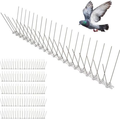 3-meter Anti-Pigeon Spikes - Repels Pigeons, Crows, and Sparrows - Stainless Steel Spikes - Flexible - Easy Installation for Balconies and Windows (1/5)