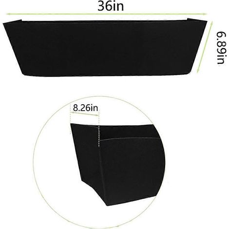 Lot de 4 doublures de rechange en feutre de coco pour jardinières, doublures en tissu pour paniers suspendus, jardinières rectangulaires (1/4)