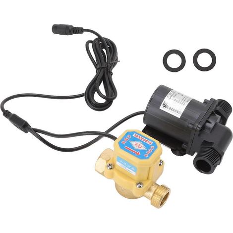 Pompe à eau solaire sans balais DC silencieuse 6V-24V avec interrupteur de débit, filetage mâle G1/2, surpresseur pour chauffe-eau (1/5)