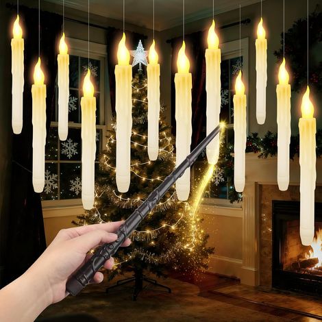 Lot de 12 Bougies flottantes avec Ttélécommande, Bougies à LED Flottante, Bougies LED flottantes avec télécommande, Bougie Flottante, Fausse Bougie pour Décoration Halloween, Noël (1/5)