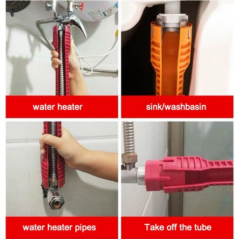 Outil D Installation Pour Robinet Et Evier - Clé À Long Bras Avec Niveau À Bulle - Pour Robinetterie Cuisine Salle De Bain - 1 Pièce (1/5)