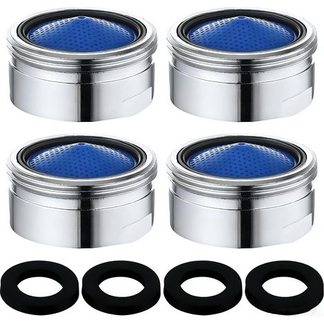 Set di 4 aeratori per rubinetto M22 con guarnizioni e filtro in ABS, aeratore a risparmio idrico e anti-schizzo, regolatore di flusso M22, accessori per rubinetteria per bagno e cucina. (1/5)