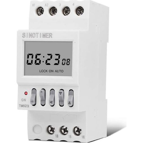 Matériau blanc : Minuteur en silicone compatible avec le minuteur astronomique programmable TM623 220 V qui fonctionne en continu.