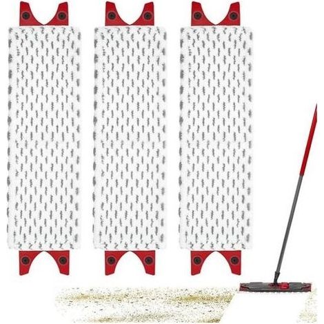 CSPARKV Lot de 3 Housses de Rechange pour serpillière Vileda Ultramax - Remplacement pour Balai à Franges Vileda - Facile à Fixer - pour enlever Les Taches Sales - Nettoyer Les sols (1/5)