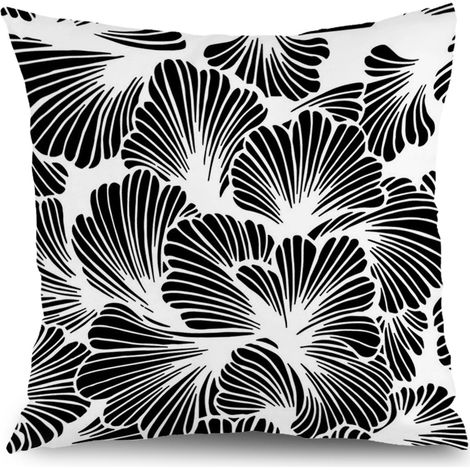 Housse de coussin floral extérieur, décoration canapé-lit élégant,40×40cm (1/5)