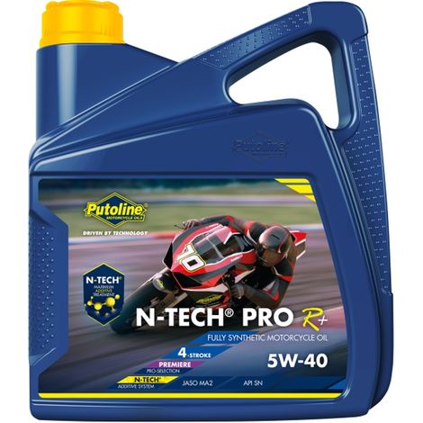 Olio sintetico Putoline 4T N-Tech Pro R+ 5W40 4L per moto sportive