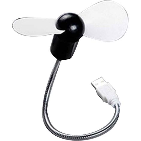Ventilateur USB Portable Flexible - Pour Ordinateur Portable PC Bureau - Collier Flexible 360° - Blanc - 1 Pièce (1/5)