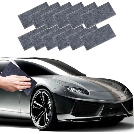 12pcs Nano Sparkle Cloth Voiture - Rayure Voiture Réparer Tissu - Chiffon De Polissage De Réparation des Rayures pour Polissage (1/5)