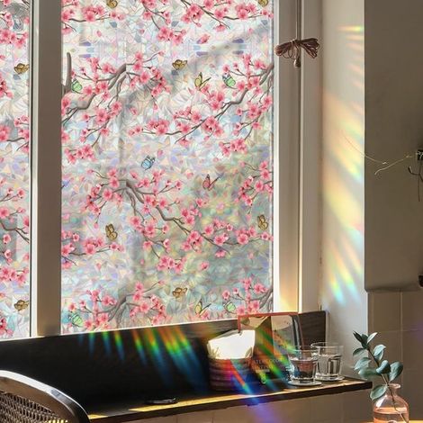 Lámina decorativa para ventanas con efecto vidriera - Autoadhesiva - Aspecto antiguo - Decoración (1/5)