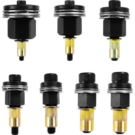 Set of 7 rivet heads and nuts, pneumatic riveter kit with chuck, rivet head adapter (1/5)