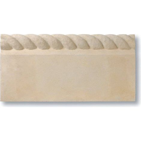 Bordillo Retama - línea limpia para parterres y senderos - 50 × 25 × 4,5 cm - Unidad - Caliza