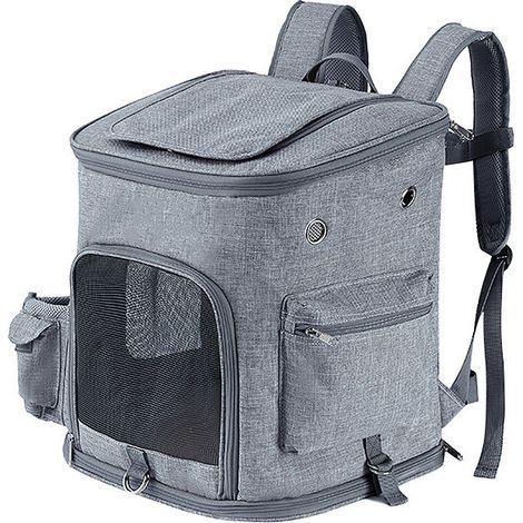 Sac à dos portable pour chat, grande capacité, sac à dos respirant à double bandoulière pour animaux de compagnie, tissu Oxford, pliable,Capacité 7kg