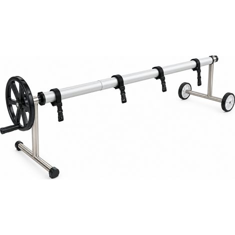 Enrouleur de bâche AstralPool Eco 37062 télescopique 4–5,5 m Ø100 mm avec roulettes