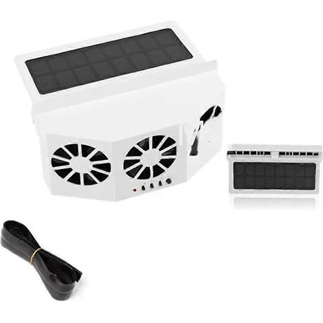 Ventilateur solaire à 3 têtes pour voiture, refroidisseur d'air électrique pour voiture, purgeur d'air pour radiateur, sièges avant et arrière, purificateur d'air pour véhicule A (1/5)