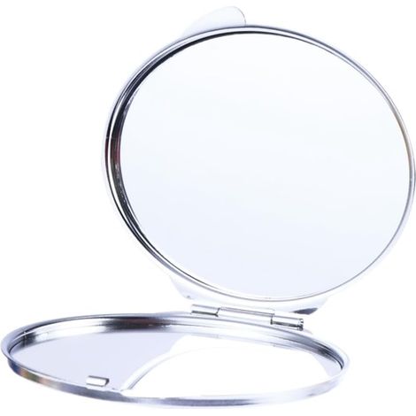 Miroir De Maquillage Pliable en Acier Inoxydable Petit Format Portable Poche Voyage (1/5)