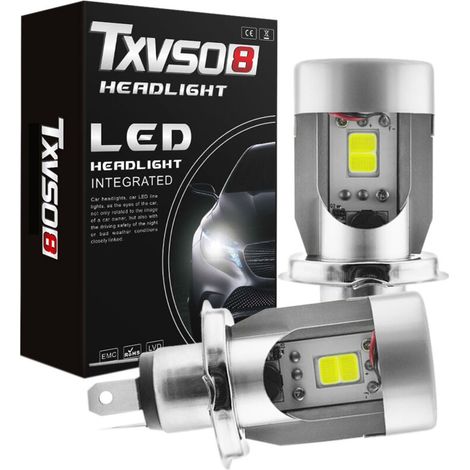 2 Lampen COB 6000K 50W LED dimmjus T4 H4 HID-AquaForge