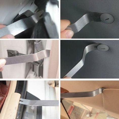 Outils De Retrait De Garniture - Acier Inoxydable - Pour Panneaux Tableau De Bord Et Équipements Audio - Lot De 4 Pièces (1/4)