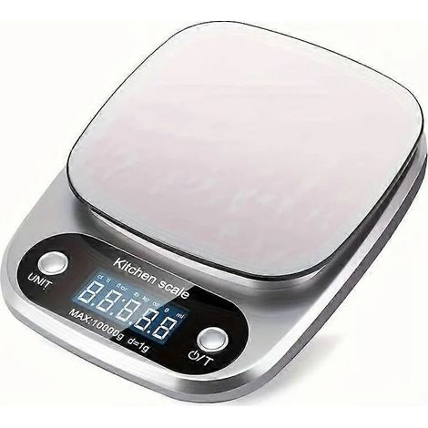 Balance de cuisine numérique à commande vocale 5 kg/11 lb avec écran LCD rétroéclairé, idéale pour la cuisine, la pâtisserie et le barbecue - Accessoires de cuisine et de barbecue (1/5)