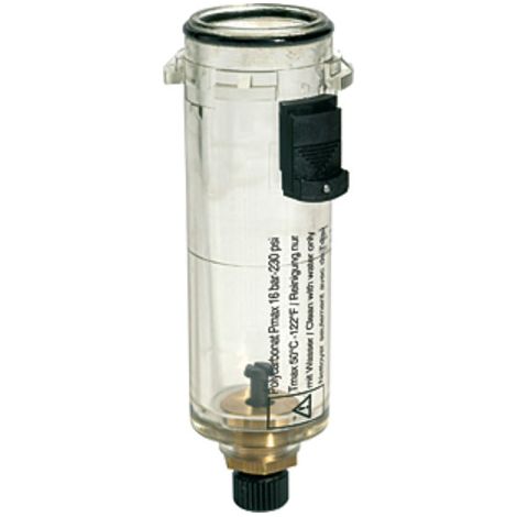 Riegler Polycarbonatbehälter mit Handablassventil, BG 1, G 1/4, G 3/8 (1/2)