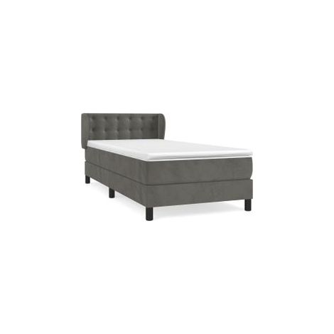 Sommier à lattes de lit avec matelas Gris foncé 100x200 (1/5)