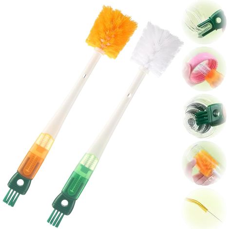 5-in-1-Multifunktions-Reinigungsbürste für Wasserflaschen, Reinigungsbürste für Kleinteile, Reinigungsbürste für Wasserflaschen (2 Stück) (1/5)