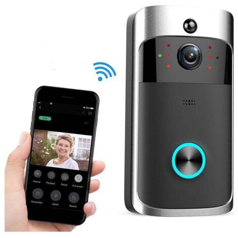 Home Smart WiFi Visual Doorbell V5 Drahtlose visuelle Türklingel Intercom Handy Video Türklingel mit Fernüberwachung FLITI