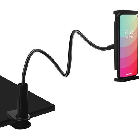 Support Tablette avec Col de Cygne, Base Rotative à 360°, Réglable Stable Support Tablette Lit pour Ipad Iphone, 10.6 Pouces, 80 cm (1/4)