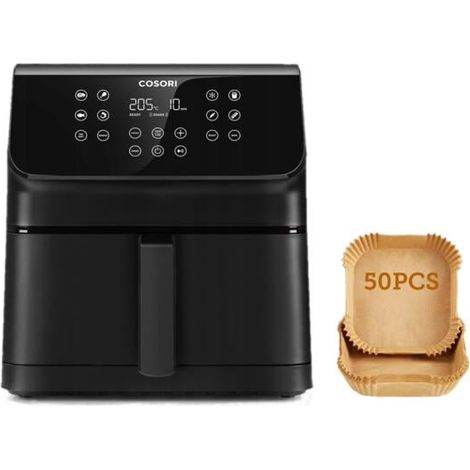 Fritteuse ohne Öl COSORI - Premium II Chef Edition - Kapazität 6,2L - 12 Programme - Packung mit 50 Backpapieren - 1700W - Schwarz (1/3)