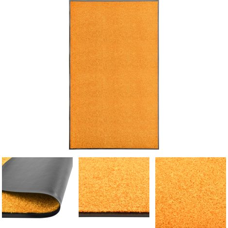 The Living Store Fußmatte Waschbar Orange 90x150 cm - Fußmatten (1/5)