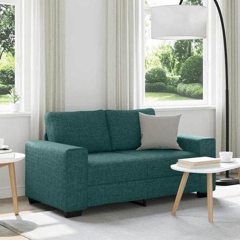 2-Sitzer-Sofa Dunkelgrün 160x77x82 cm Stoff