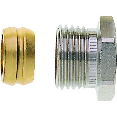 IMI Heimeier Klemmverschraubung vernickelt für Kupfer- und Stahlrohr 12mm und Rp 3/8 Innengewinde (1/2)