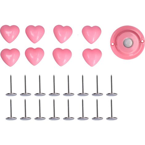 Attache-couette magnétique en forme de cœur rose - Fixateur de couverture avec détacheur aimanté (1/5)