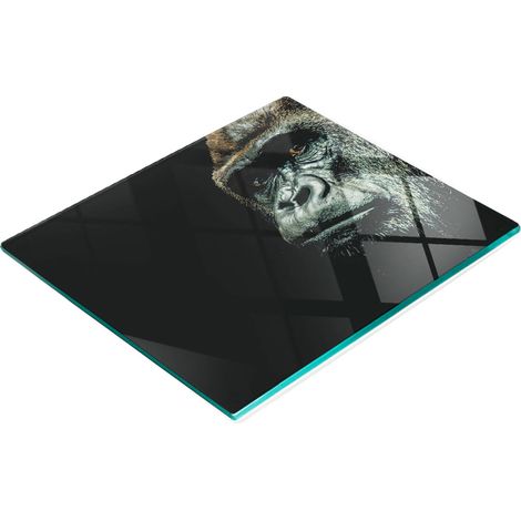 Vassoio da portata in vetro temperato con grafica di gorilla, 60x52 cm (1/5)
