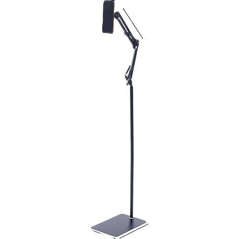 Supporto per tablet, rotazione a 360°, altezza regolabile, nero (1/2)