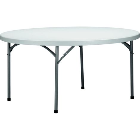 Table ronde pliante intérieure, extérieure Ø160 gris KRAUSS garbar (1/5)